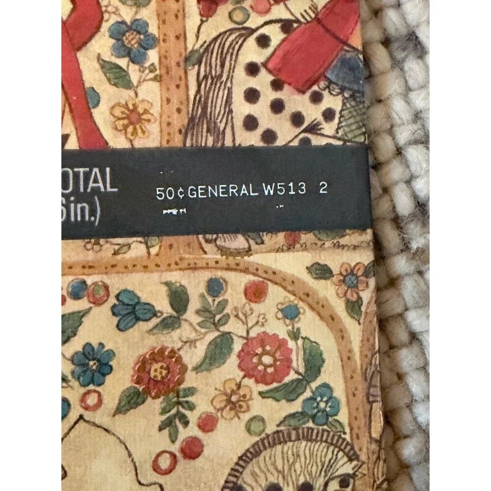 Vintage Colonial Scene Print Gift Wrap Paper By Color Magic 6 + Sheets 20